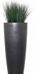 Vivanno designový květináč METRO, sklolaminát, výška 100 cm, stříbrno-antracit mat
