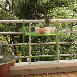Balkonový stolek zelený 60 x 40 cm ocel