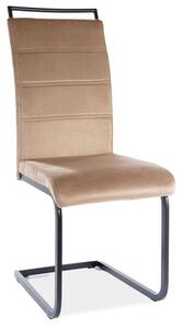 Židle H441 VELVET černý rám / béžová čalounění 191
