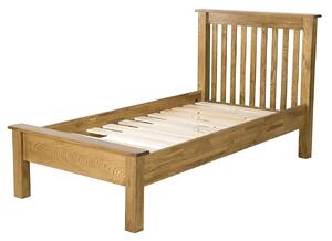 Dubová postel SRDH15 90x190, rustikální dřevěný nábytek