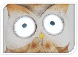 Solární světlo Standing owl hnědá, 9 x 9 x 12,5 cm