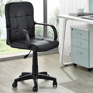 Kancelářská židle Pensacola výškově nastavitelná s polstrováním v černé barvě