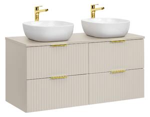Comad Koupelnová skříňka s deskovými umyvadly set Adel Cashmere 120 kašmír
