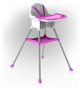 DOLONI Dětská jídelní židlička bílo-fialová