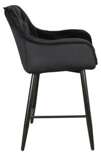 Barová židle CHERRY H-2 VELVET černý rám/černý BLUVEL 19