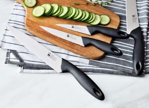 Bergner 4-dílná sada nožů, 1x nůžky v dřevěném bloku / 6ks / ergonomická rukojeť / nerezová ocel
