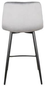 Barová židle MILA H-2 VELVET černý rám/šedá BLUVEL 14
