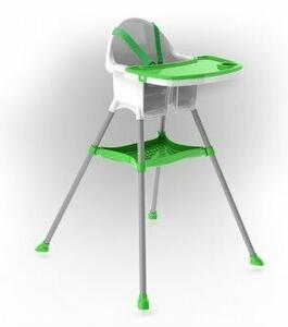 DOLONI Dětská jídelní židlička bílo-zelená