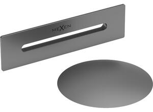 Mexen Mexen, odtoková zátka typu ClickClack a krytka pro přepad, grafitová matná, 5100-95