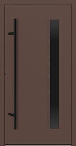 Hliníkové vchodové dveře FM Turen Premium P90 M24 BLACKLINE cihlově červená RAL3009