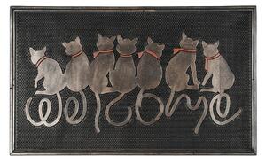 BO-MA Trading Venkovní rohožka Sedící kočky, 45 x 75 cm