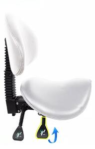 Sedlová otočná židle s opěrkou zad, ve více barvách-bílá