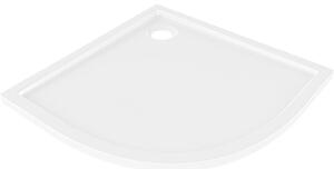 Mexen Flow sprchová vanička polokruhová slim 80 x 80 cm, bílý lesk - 46Q108080