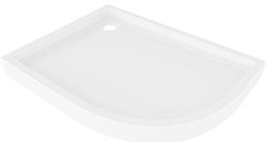 Mexen Flow+ sprchová vanička půlkruhová asymetrická levá 90 x 80 cm, bílý lesk - 46Q108090LH