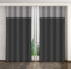 Dvoubarevný hotový závěs šedé barvy Délka: 270 cm