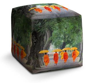 Sablio Taburet Cube Mniši - 40x40x40 cm