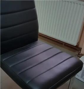 Židle H261 BIS hliník/černá eko kůže