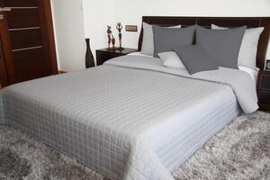 Oboustranný přehoz na postel v světle šedé barvě Šířka: 220 cm | Délka: 240 cm