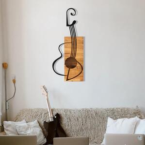 Asir Nástěnná dekorace 39x93 cm kytara dřevo/kov AS1637