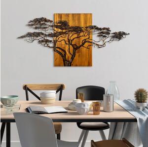 Asir Nástěnná dekorace 144x70 cm strom dřevo/kov AS1721