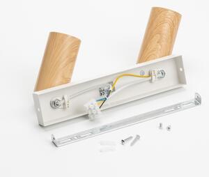 Brilagi - Bodové svítidlo SELE 2xGU10/30W/230V bílá/dekor dubu