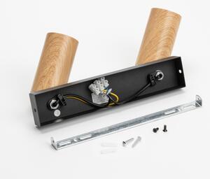 Brilagi - Bodové svítidlo SELE 2xGU10/30W/230V černá/dekor dubu