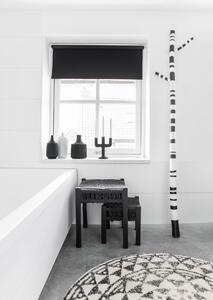 Koupelnová předložka / kobereček Round Black 60 cm