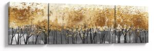Obraz - Zlaté stromy (170x50 cm)