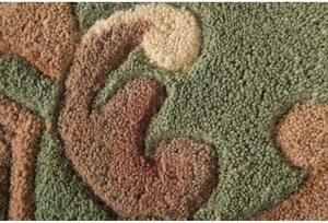 Zelený vlněný koberec Flair Rugs Aubusson, ⌀ 120 cm