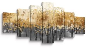 Obraz - Zlaté stromy (210x100 cm)