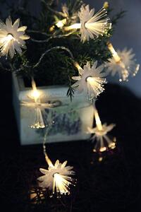 Světelný LED řetěz s květinami Fibry