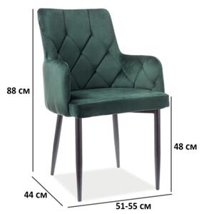 Židle RICARDO VELVET zelená BLUVEL 78