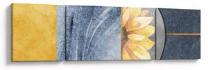 Obraz - Tvary a květ (170x50 cm)
