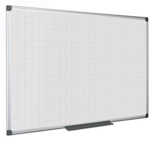 Bi-Office Bílá magnetická popisovací tabule s potiskem, čtverce/rastr 120x90 cm