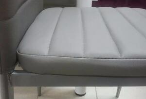 Židle H261 BIS hliník/šedá eko kůže