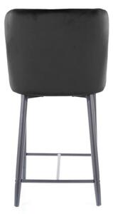 Barová židle COLIN B H-2 VELVET černý rám/černý BLUVEL19