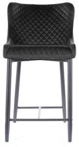 Barová židle COLIN B H-2 VELVET černý rám/černý BLUVEL19