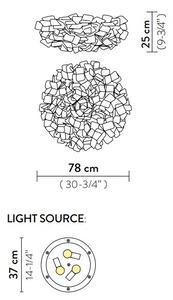 Slamp Clizia large Pixel, designové svítidlo, 3x12W E27, prům. 78cm