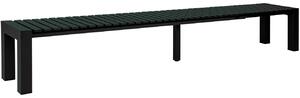 Tmavě zelená hliníková rozkládací zahradní lavice Mindo 111 240 cm