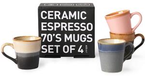 Keramický hrnek 70's Espresso Mugs 80 ml - set 4 ks