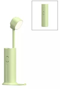 HJ Multifunkční přenosná skládací LED stolní lampa na čtení či baterka a power bank s USB připojením, stojanem a nastavitelnou hlavičkou Barva: zelená/green
