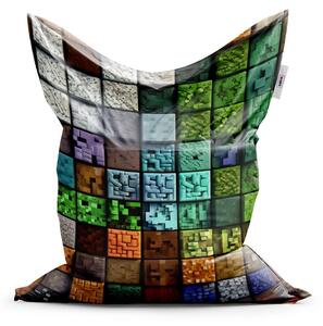 Sedací vak Classic Blocks Abstract - dětský, barevná