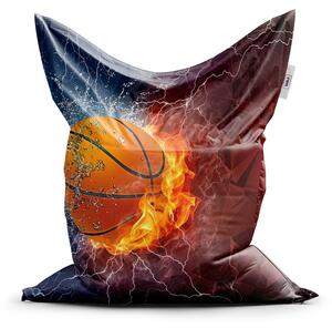 Sedací vak Classic basketbalový míč - dětský, hnědá / černá