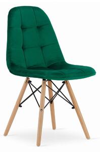 Supplies DUMO skandinávská sametová židle - zelená
