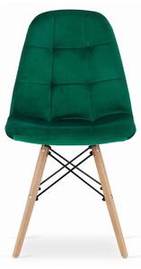 SUPPLIES DUMO skandinávská sametová židle - zelená barva