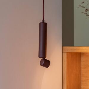 IT´S ABOUT ROMI It's about RoMi LED závěsné světlo Milan, vínově červená, Ø 6 cm, Červená, Obývací pokoj / jídelna, Hliník, Moderní