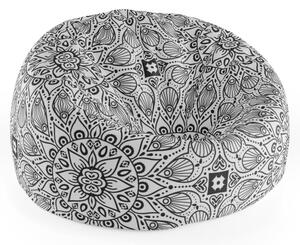 Sedací vak Cocoon bílé mehendi, černá / bílá