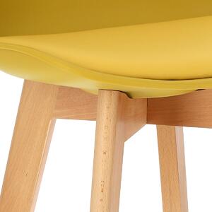 Barová stolička Norden Wood Low PP žlutá