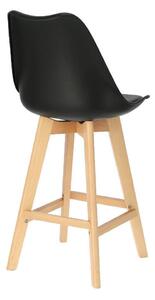 Barová stolička Norden Wood Low PP černá