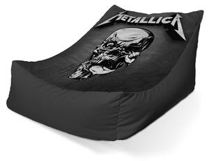 Sedací vak Lounge Metallica lebka šedá, šedá
